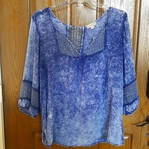 Live and Let Live 3X Boho Blouse